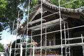 久留米市田主丸の神社の塗装