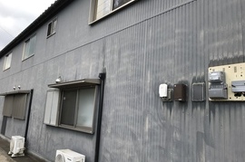 朝倉市I様邸、外壁塗装の施工前画像